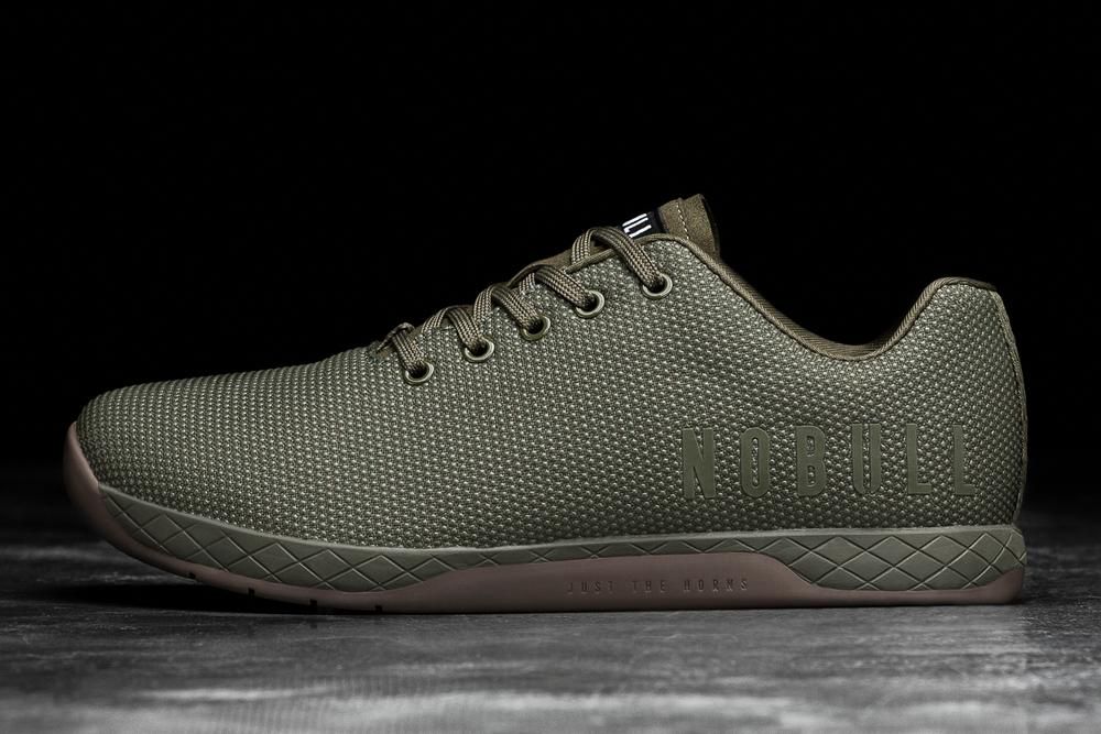 NOBULL Men's Gum Training Shoes - Army Green - Ireland (7635IQRPA)